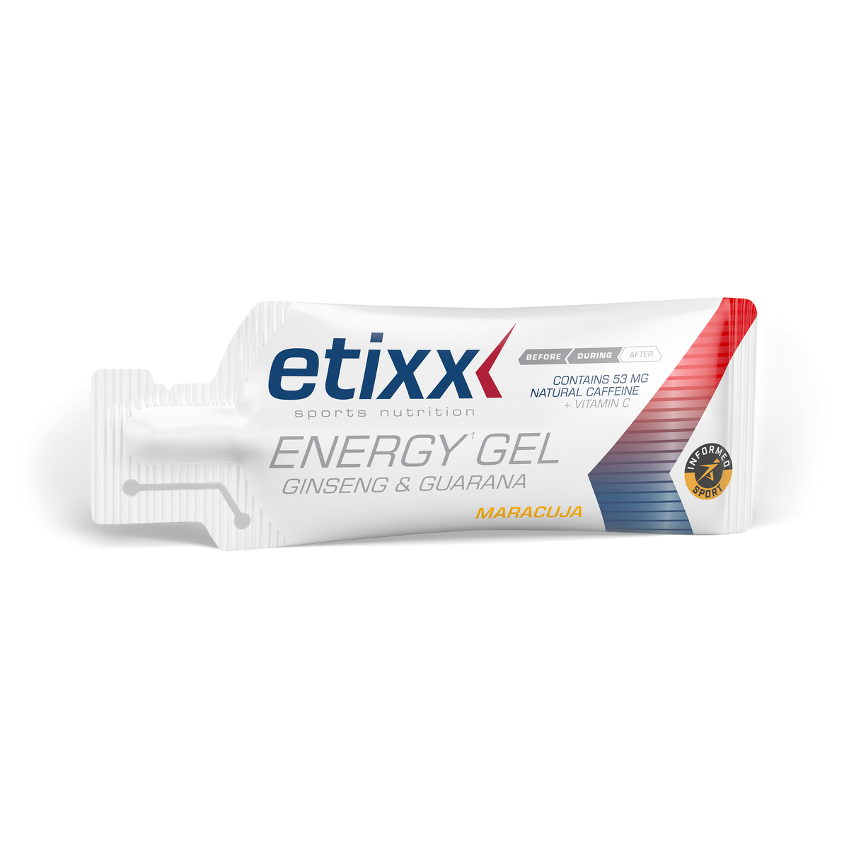 Etixx-energiageeli: Ginseng & Guarana & Maracuja
