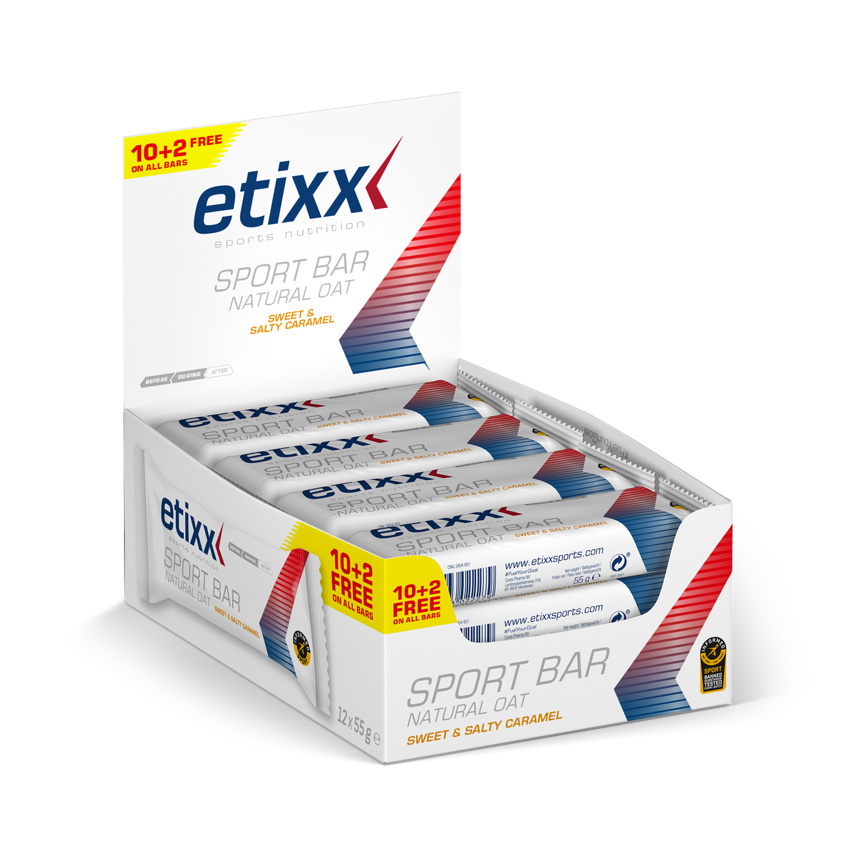 Etixx-patukka, Natural Oat, makea ja suolainen karamelli
