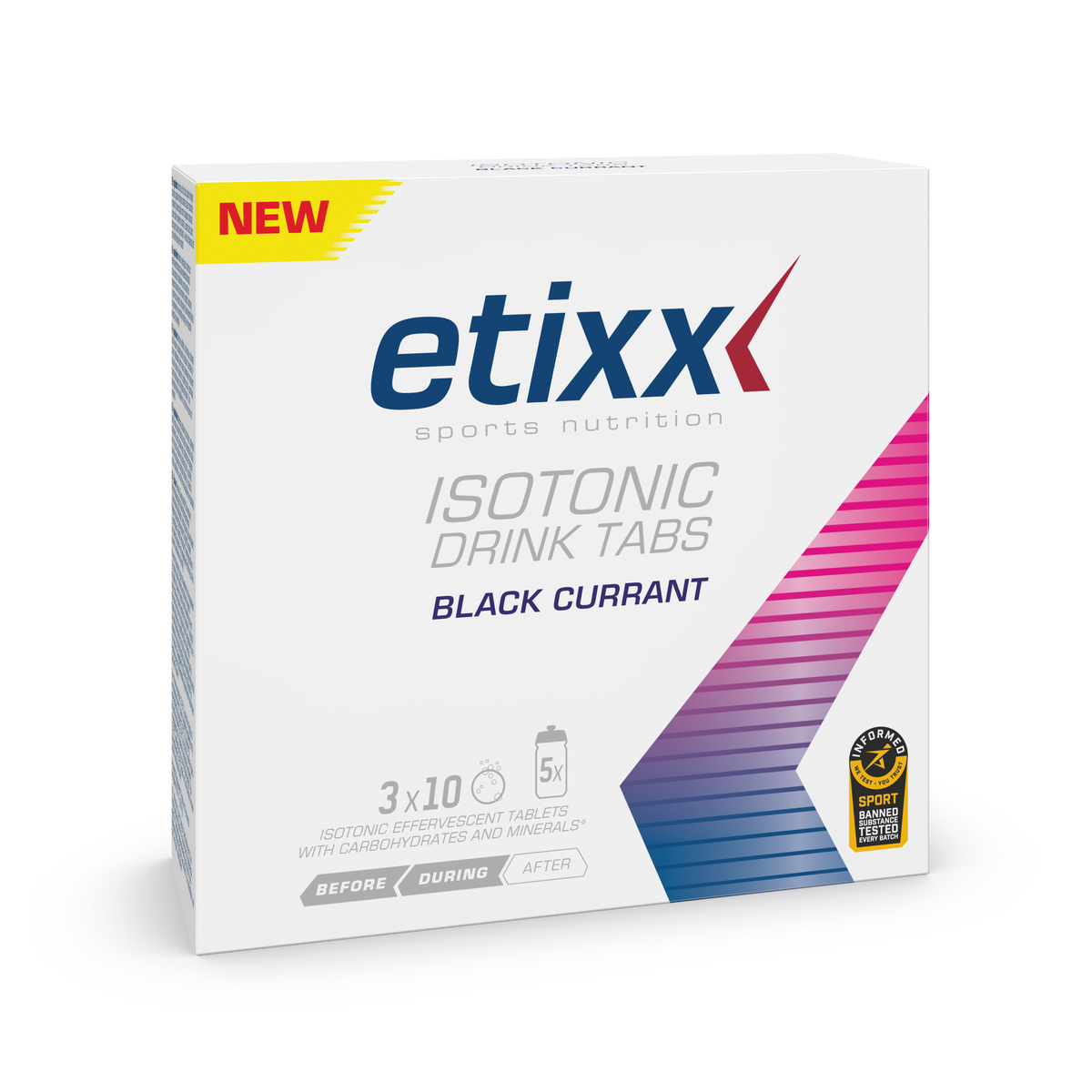 Etixx Isotonic Drink Tabs - mustaherukka 3x10