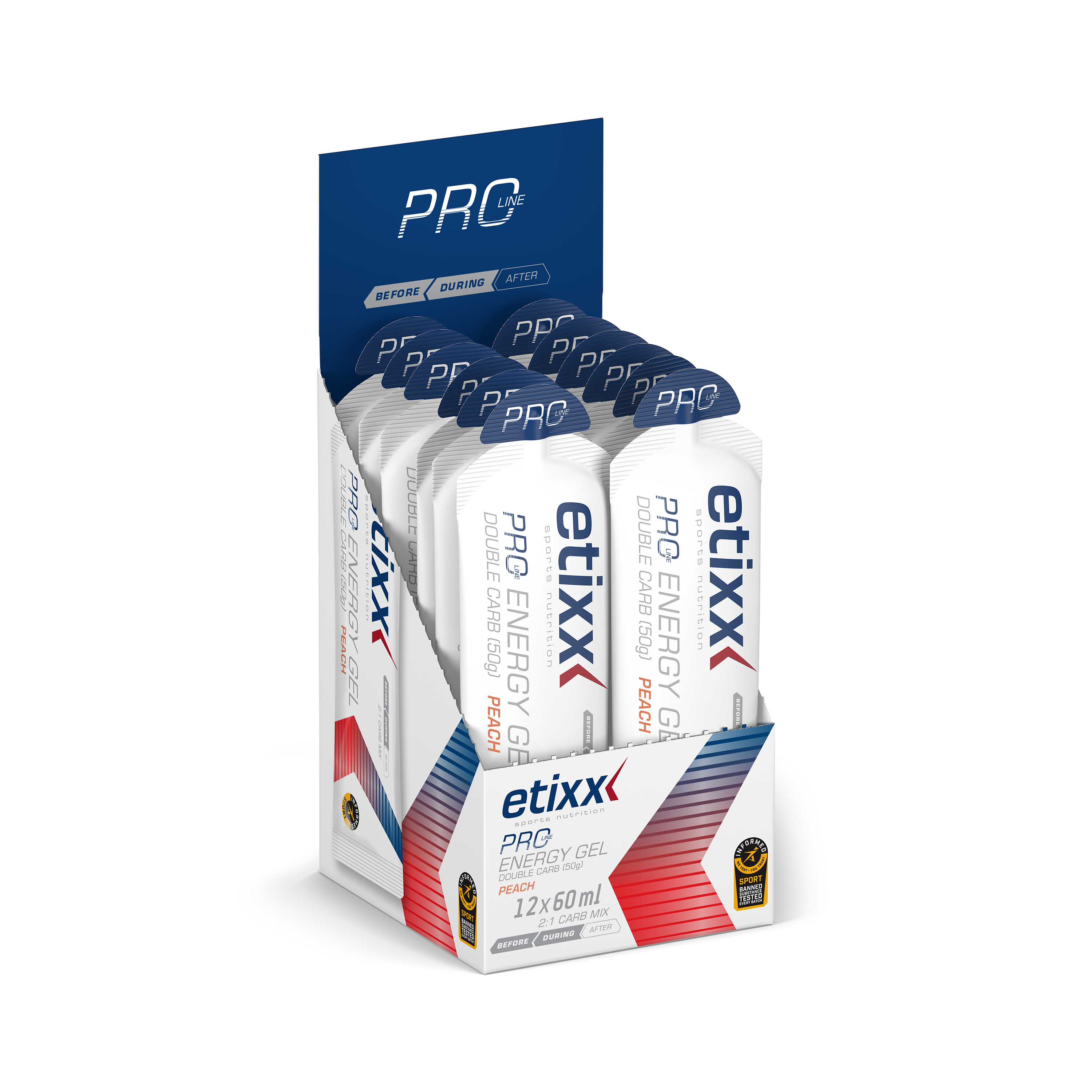 Energiageel Etixx Double Carb Peach