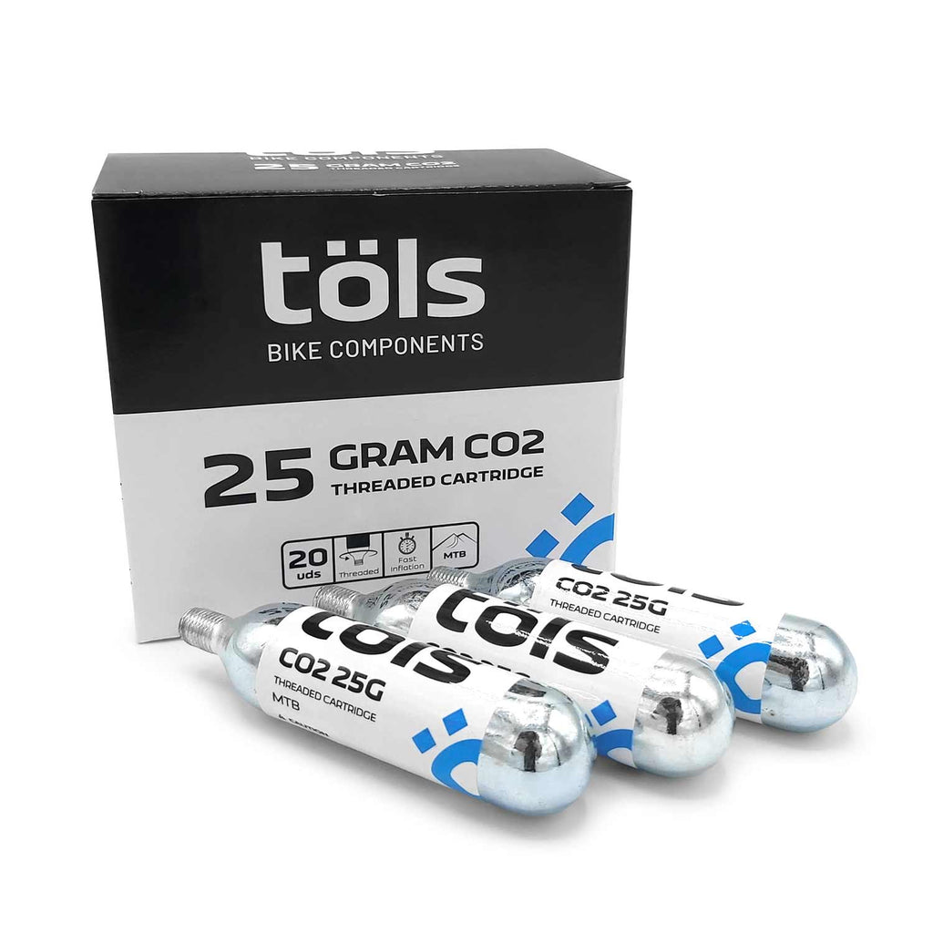 CO2-pullo, kierreliitäntä (Töls), 25 g