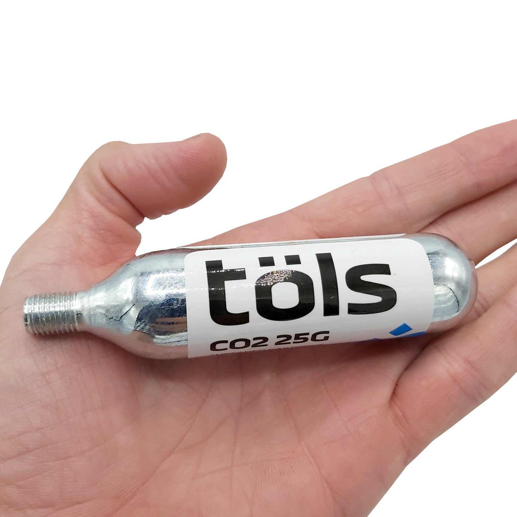 CO2-pullo, kierreliitäntä (Töls), 25 g