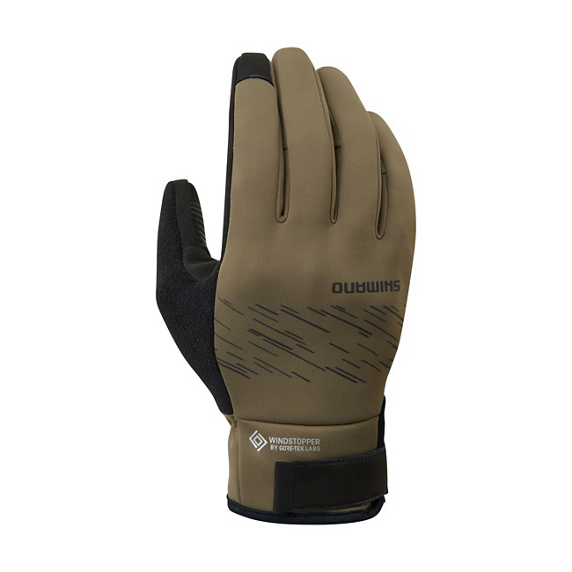 Shimano-käsineet, Windstopper Insulated, hiekkahiili, XL