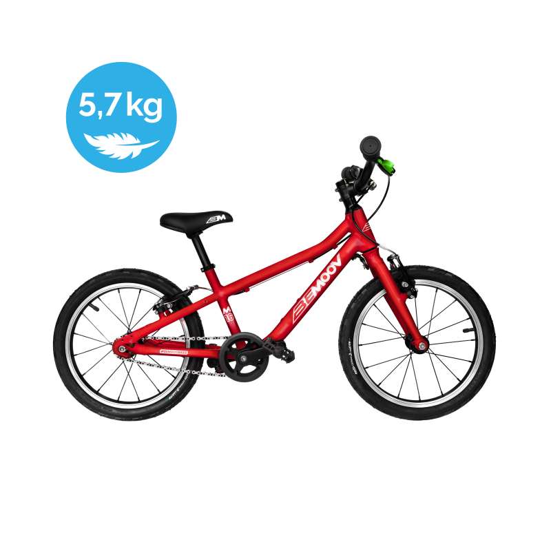 Bemoov M16 16" Kids' Bike, Lightweight 5.7 kg | Tornado Red