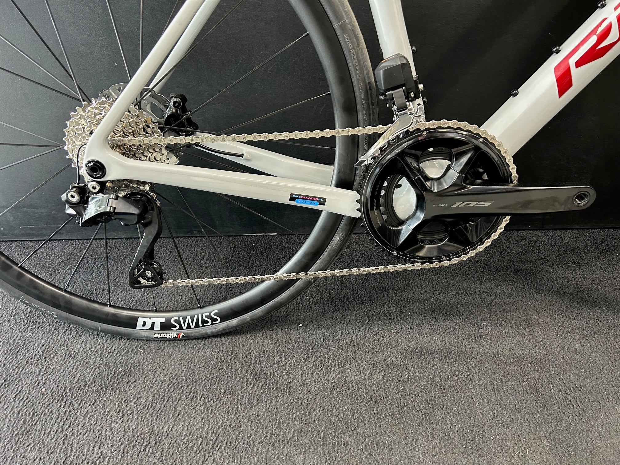 Ratas Ridley Grifn 105 DI2 2x12 (L), hall/punane