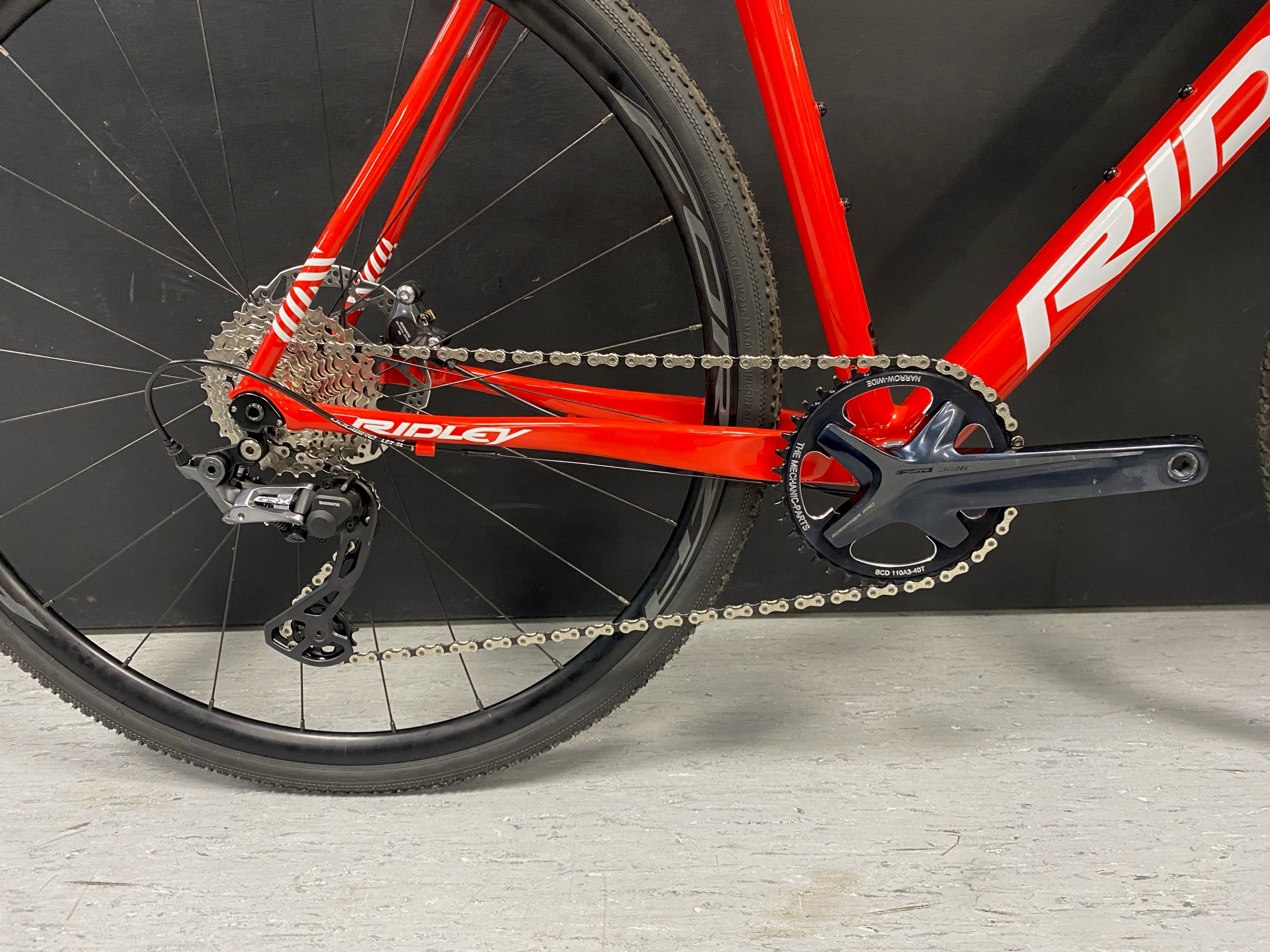 Ratas Ridley X-Ride Disc GRX 800 2x (L), pun/valge